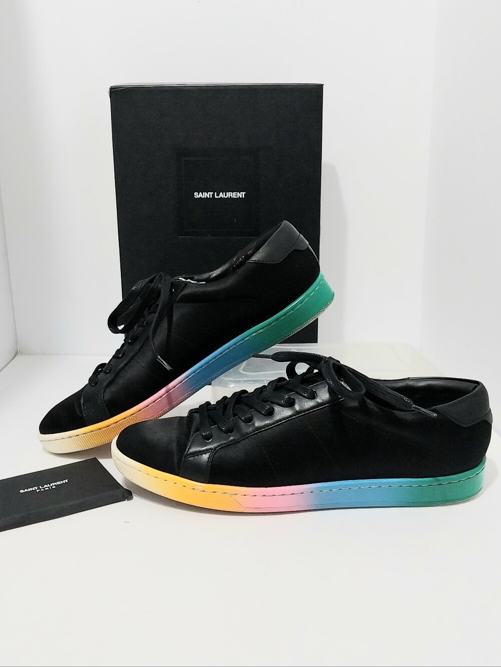 Saint Laurent SL-01 Rainbow Sneakers, Size 39.5